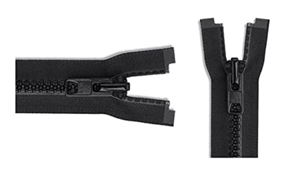 #10 Reversible Extra Heavy Duty Molded Vislon Zipper - Choose Your Length - Color Black - 1 Zipper Per Pack - Made in The United States (36" Inches)